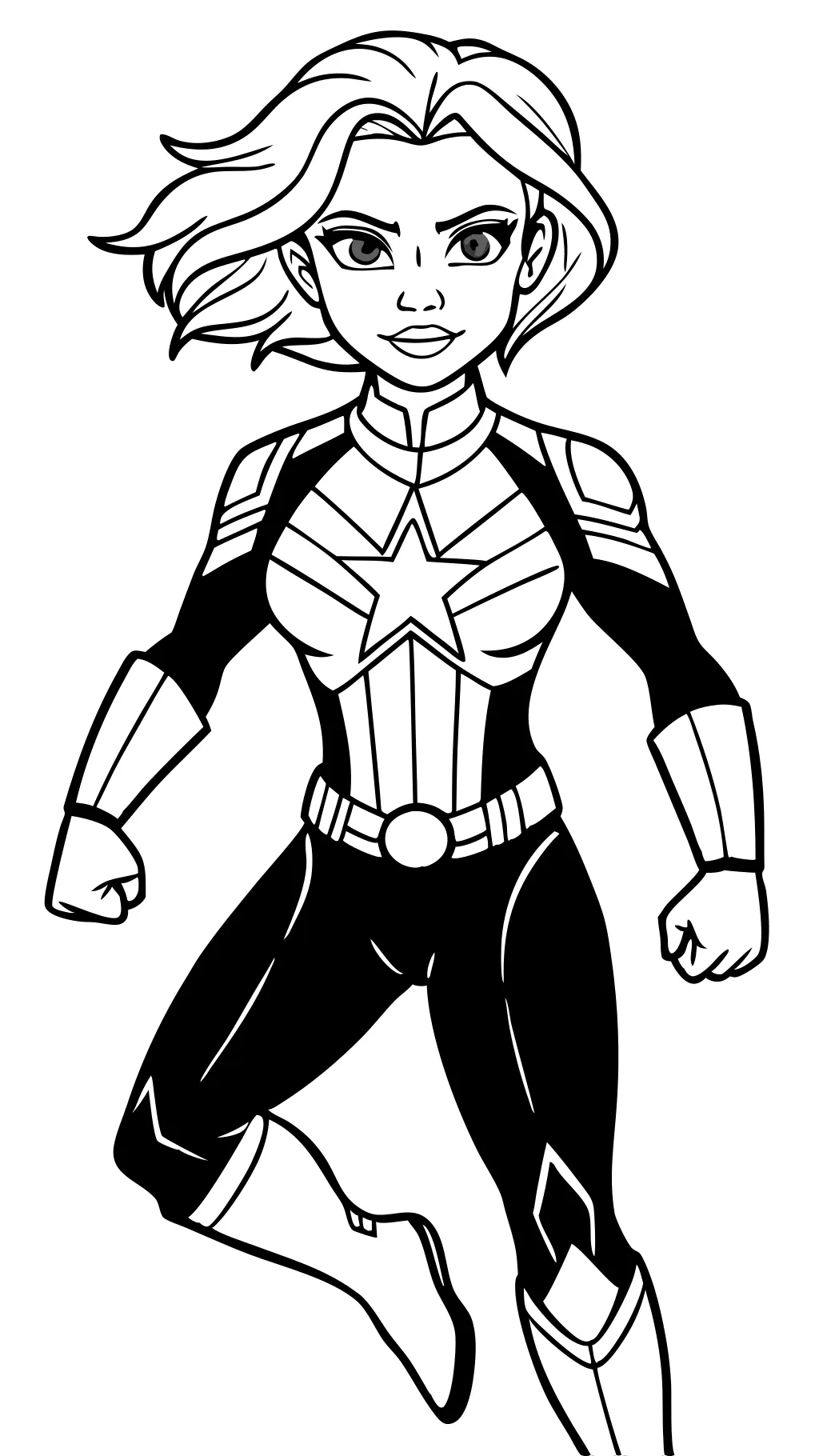 coloriages de capitaine Marvel